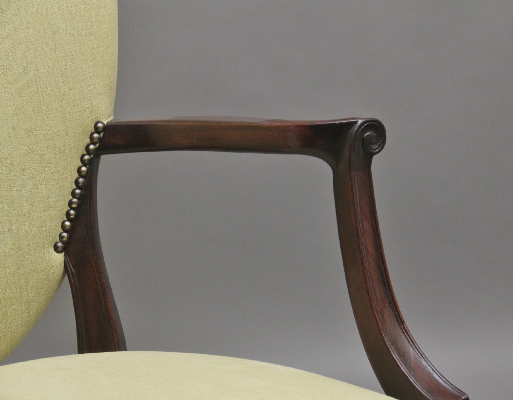 PAIR EARLY 20TH CENTURY MAHOGANY ARMCHAIRS View VII