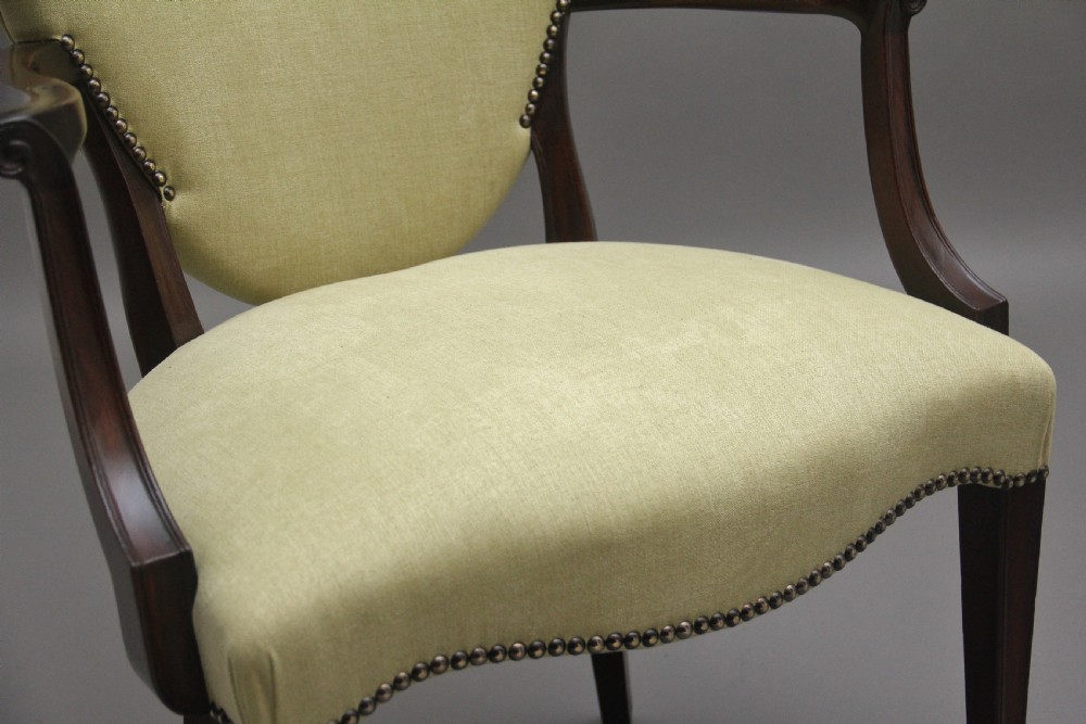 PAIR EARLY 20TH CENTURY MAHOGANY ARMCHAIRS View IX