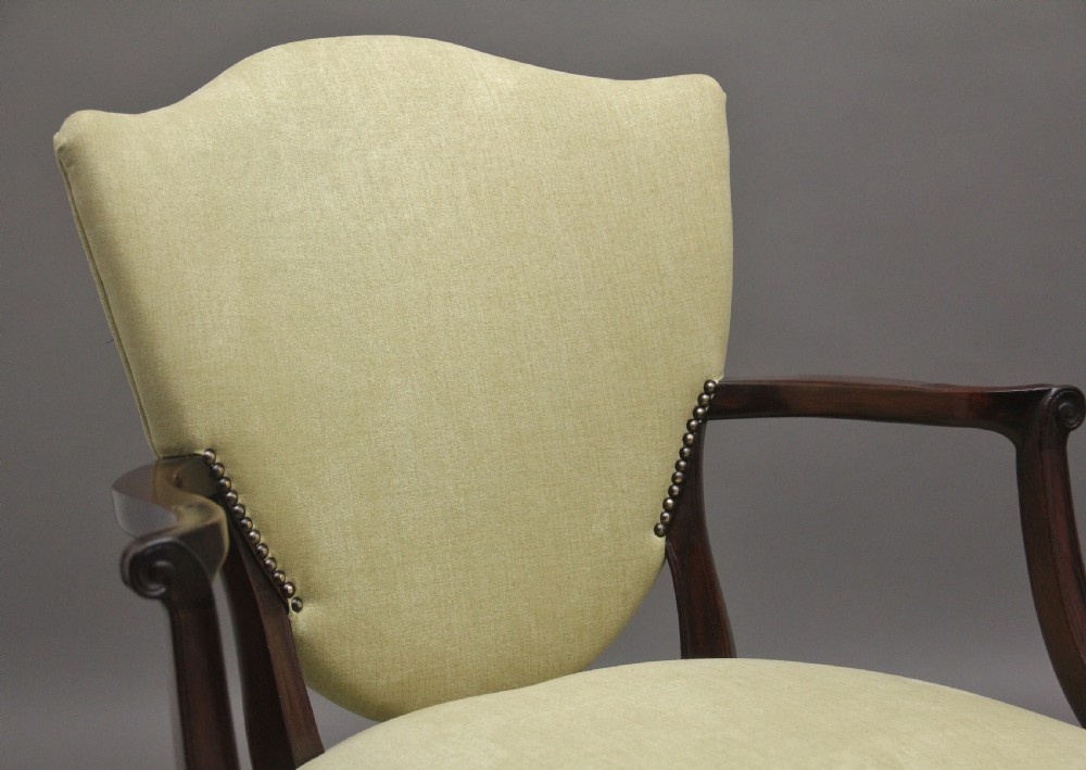 PAIR EARLY 20TH CENTURY MAHOGANY ARMCHAIRS View X