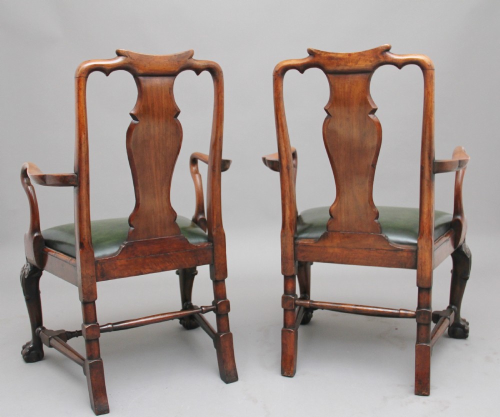 Pair of 19th Century walnut armchairs View III