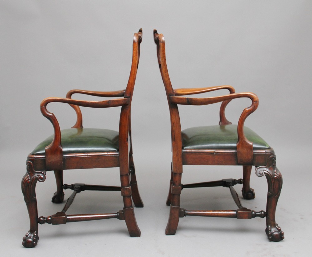 Pair of 19th Century walnut armchairs View IV