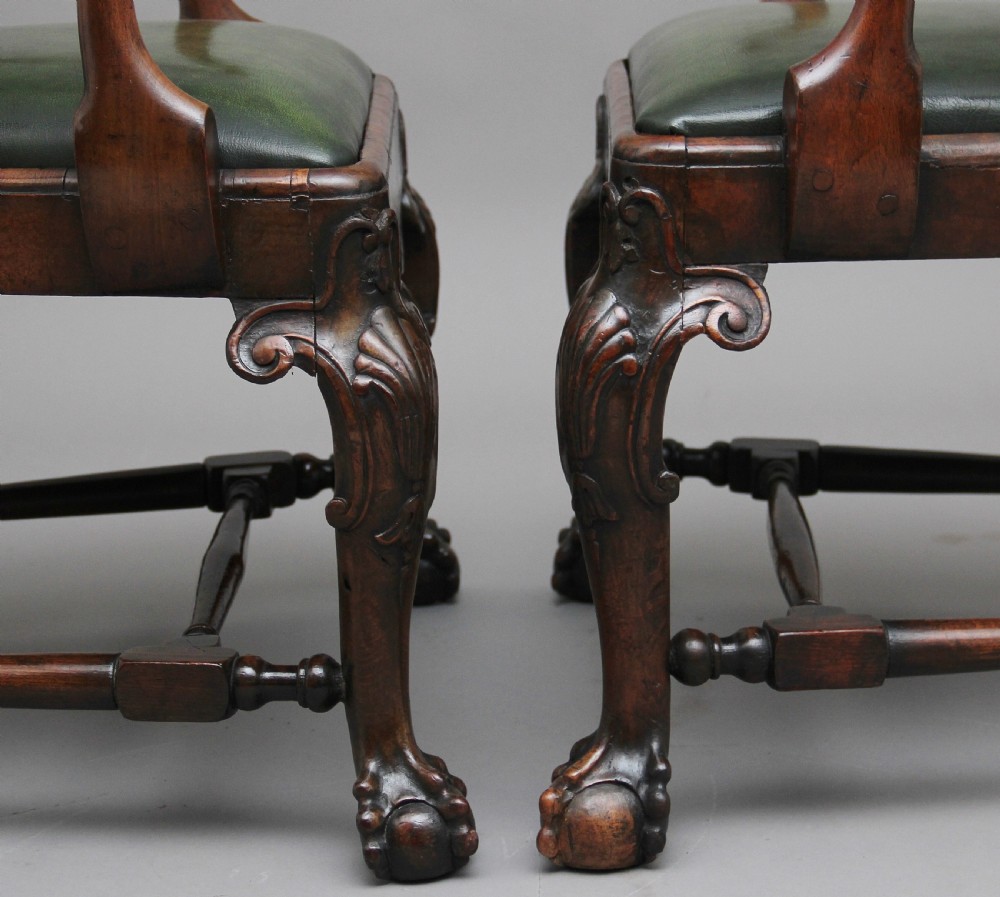 Pair of 19th Century walnut armchairs View VI