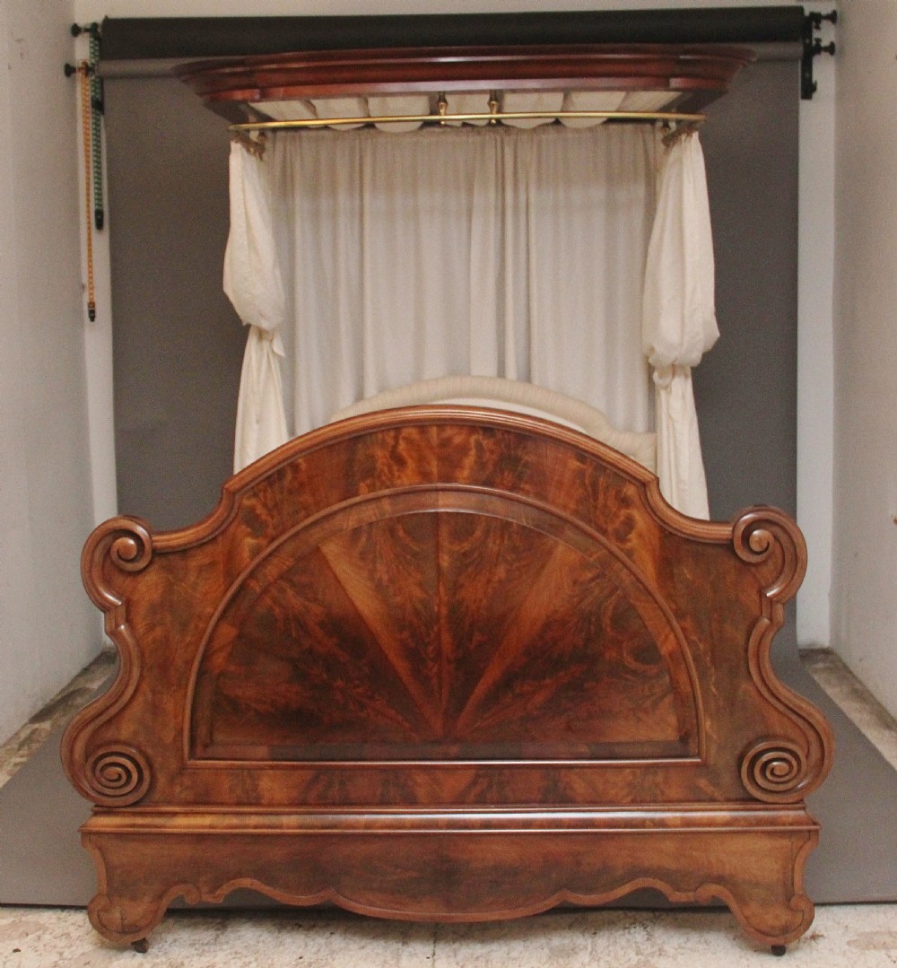 19th Century mahogany half taster bed View II