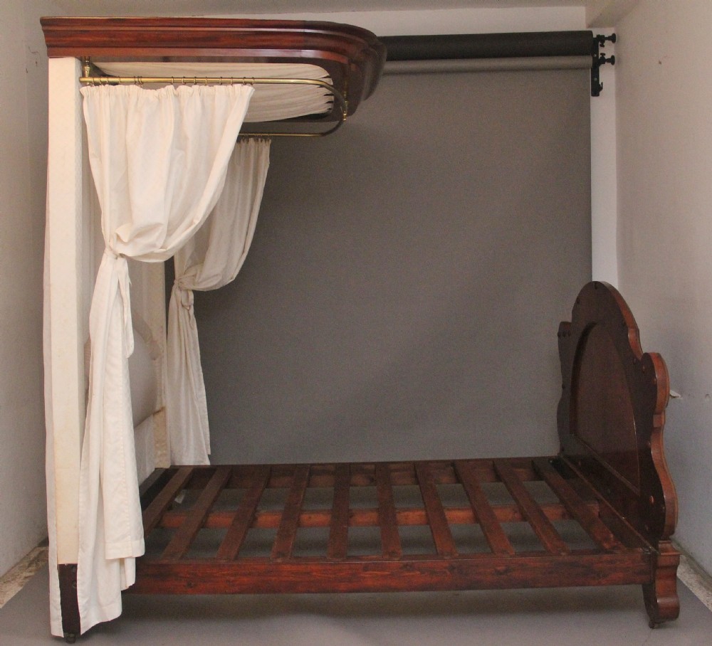 19th Century mahogany half taster bed View VII
