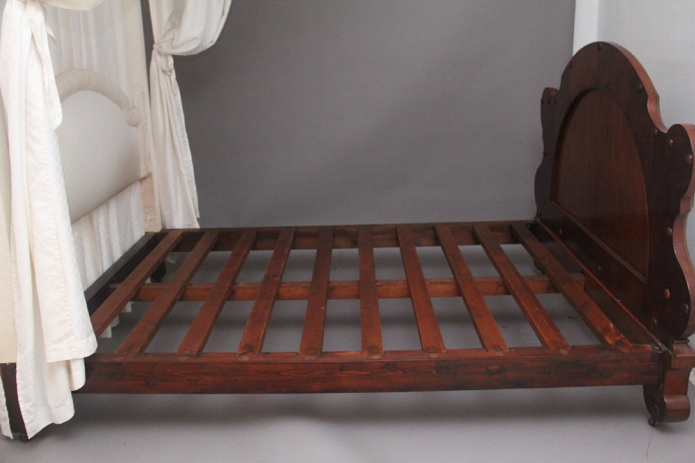 19th Century mahogany half taster bed View X