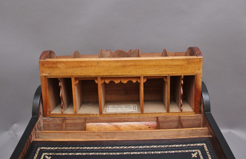 19thc Chinese camphor wood and ebonised writing slope View XIII