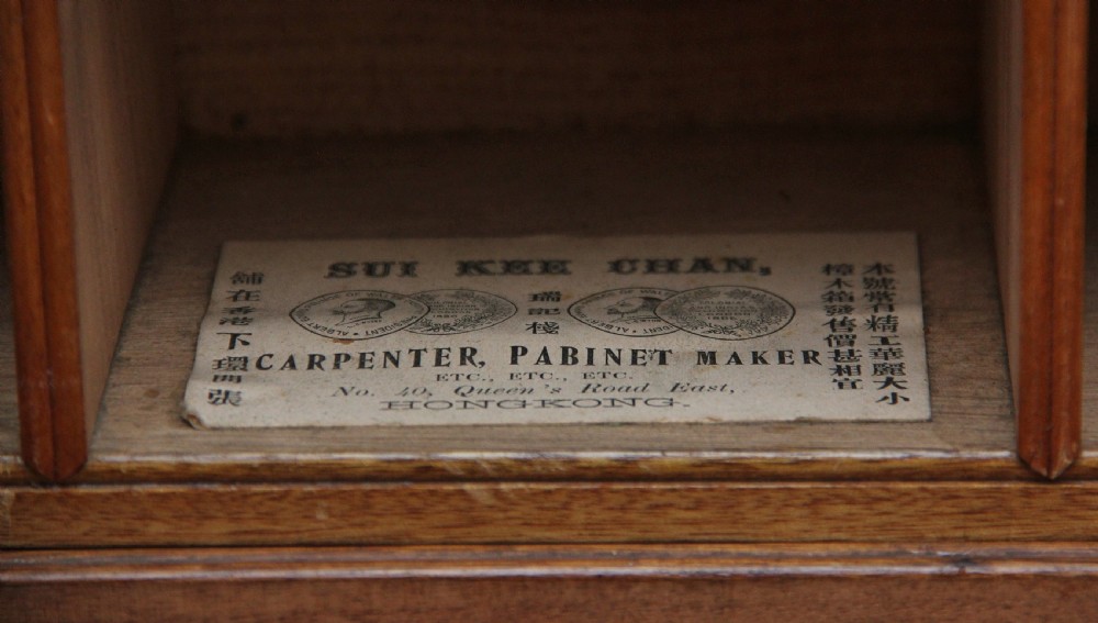 19thc Chinese camphor wood and ebonised writing slope View XIV
