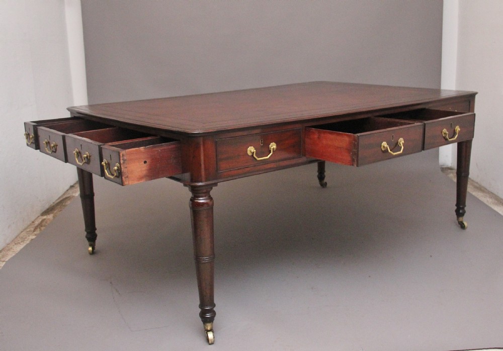 Early 19th Century mahogany partners writing desk  View VI