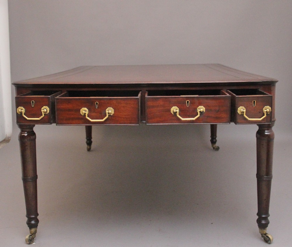 Early 19th Century mahogany partners writing desk  View X