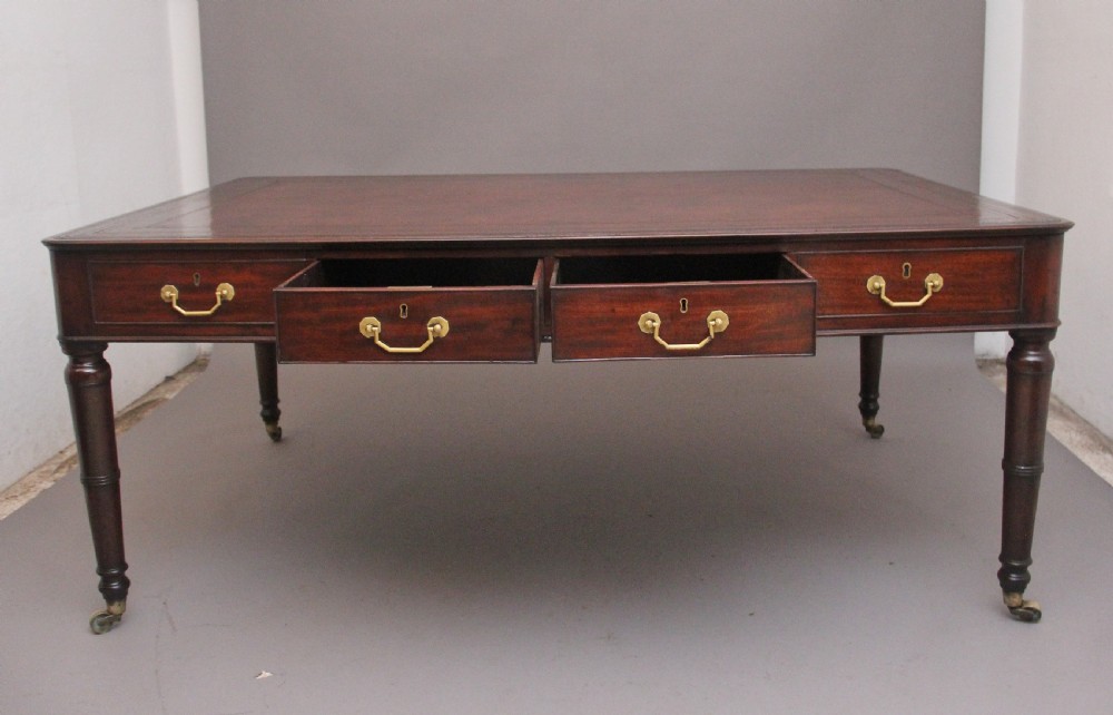 Early 19th Century mahogany partners writing desk  View XII