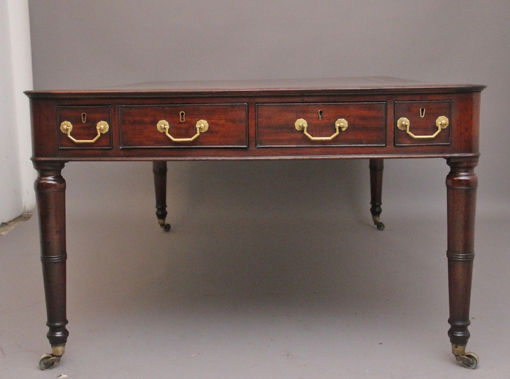 Early 19th Century mahogany partners writing desk  View XIII