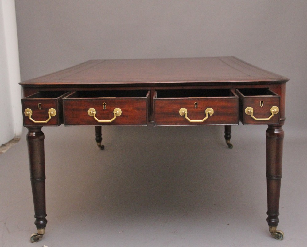 Early 19th Century mahogany partners writing desk  View XIV