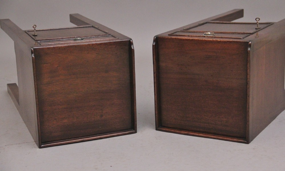 Pair early 20th Century mahogany bedside cabinets View VIII