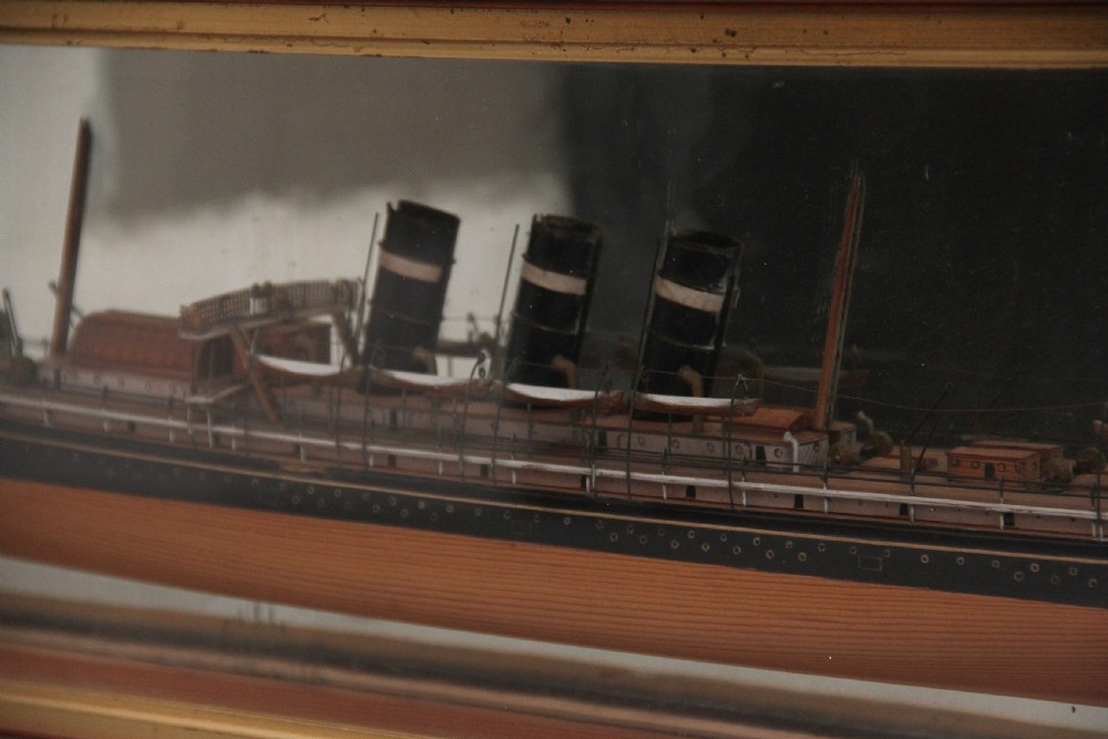 19th Century half model of steam ship New York View VIII