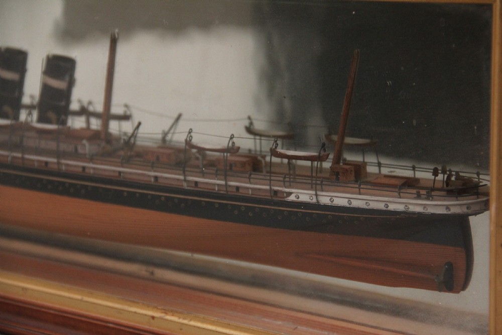 19th Century half model of steam ship New York View IX