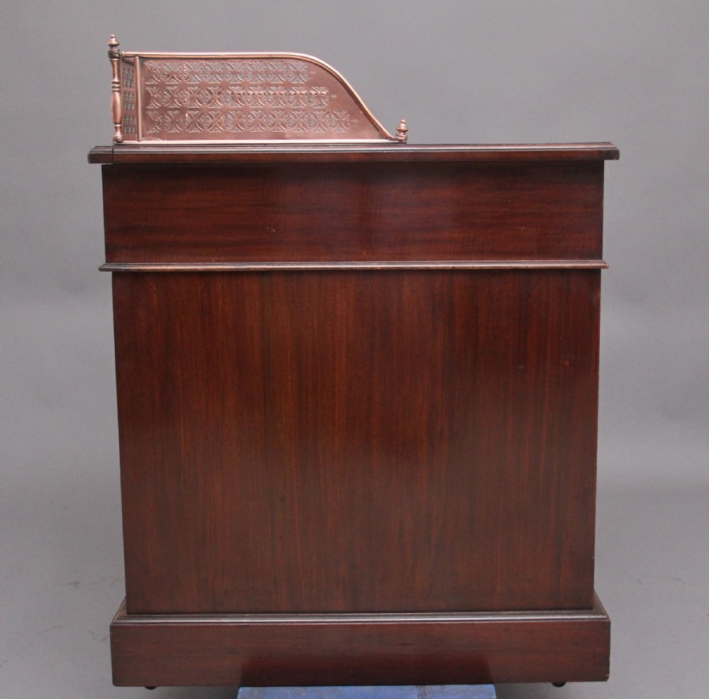 19th Century walnut pedestal desk View V