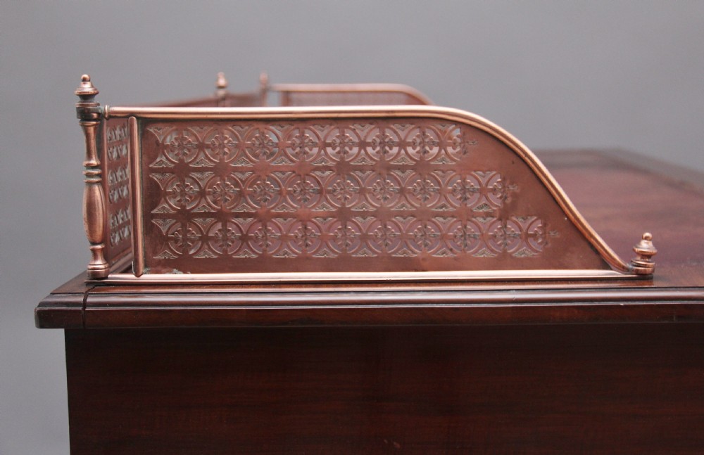 19th Century walnut pedestal desk View VI