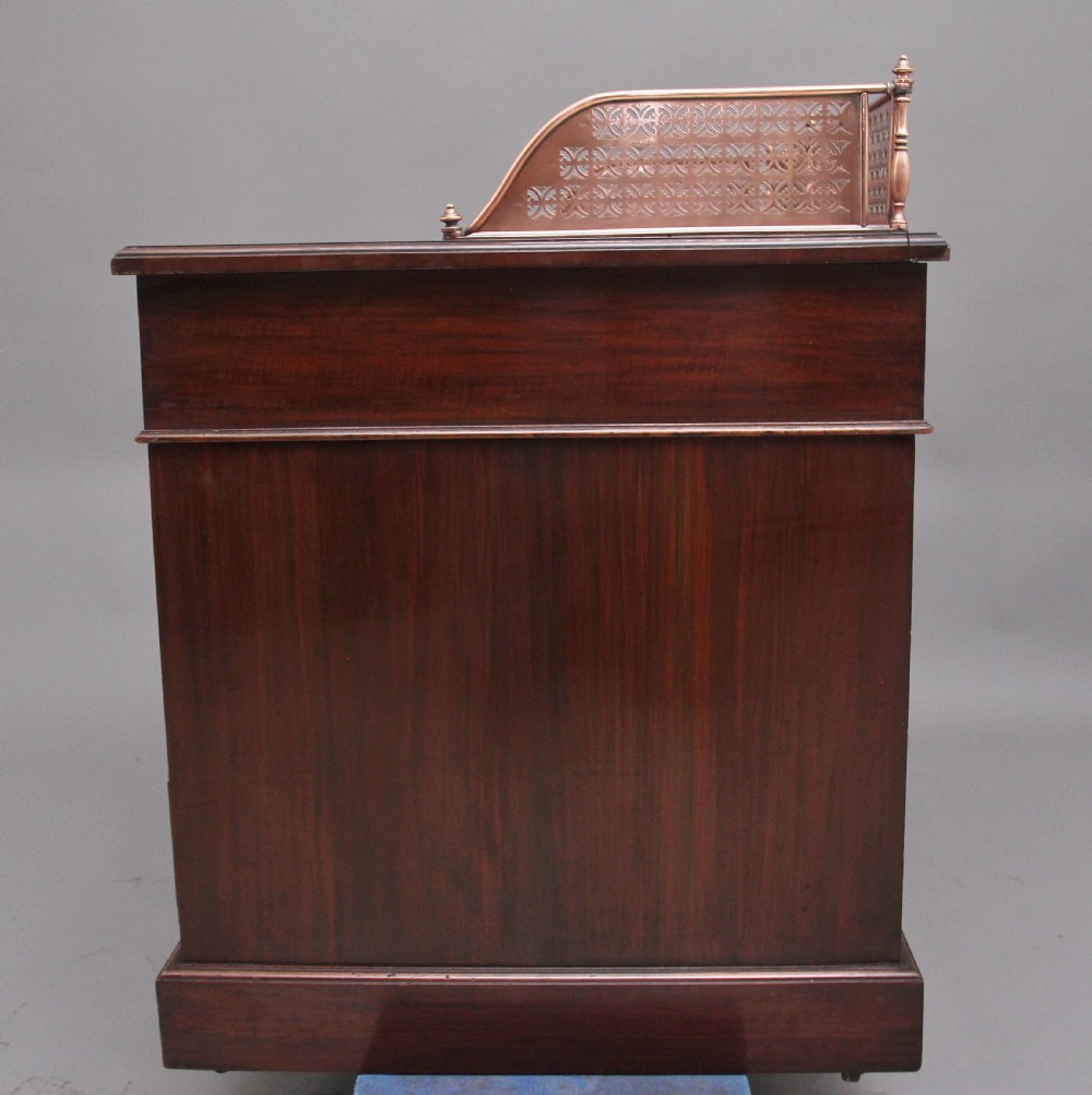 19th Century walnut pedestal desk View VIII