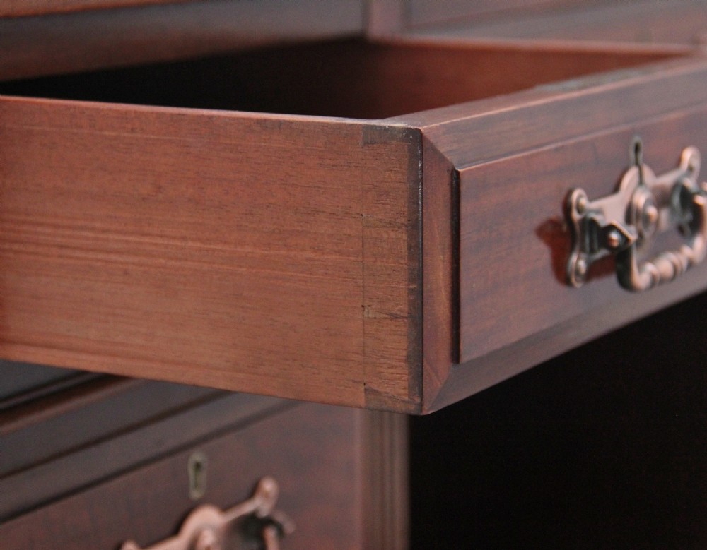 19th Century walnut pedestal desk View XII