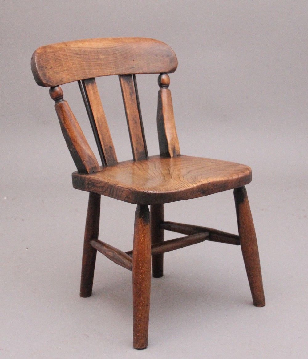 19th Century elm child's chair