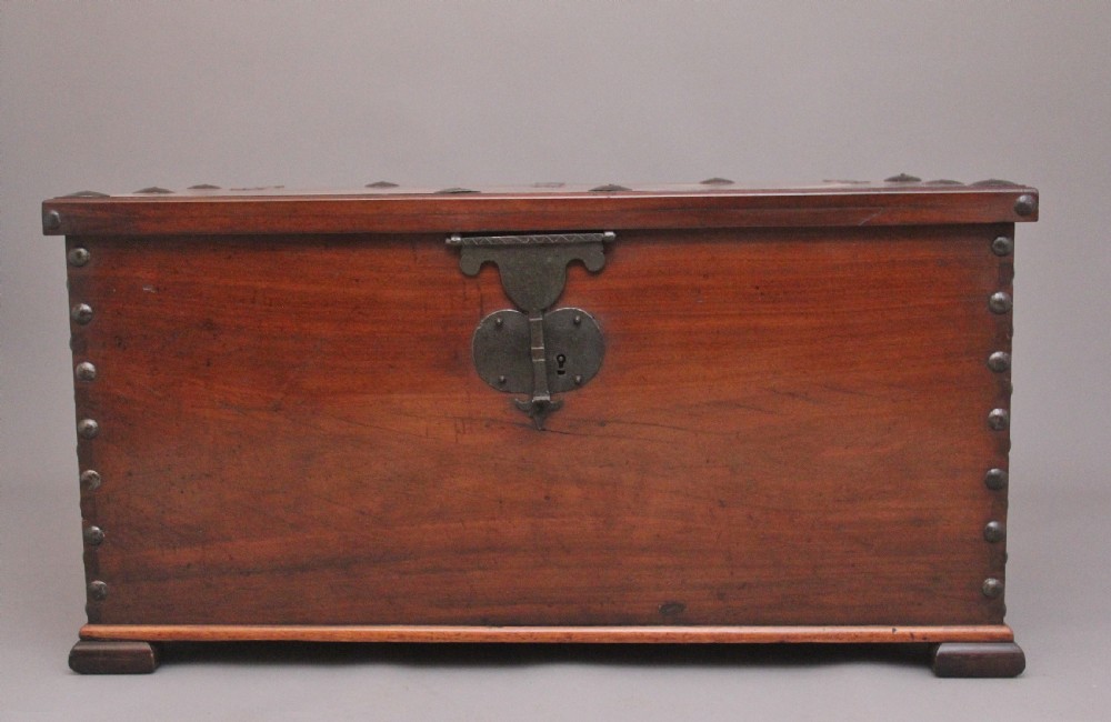 19th Century Anglo Indian mahogany blanket chest