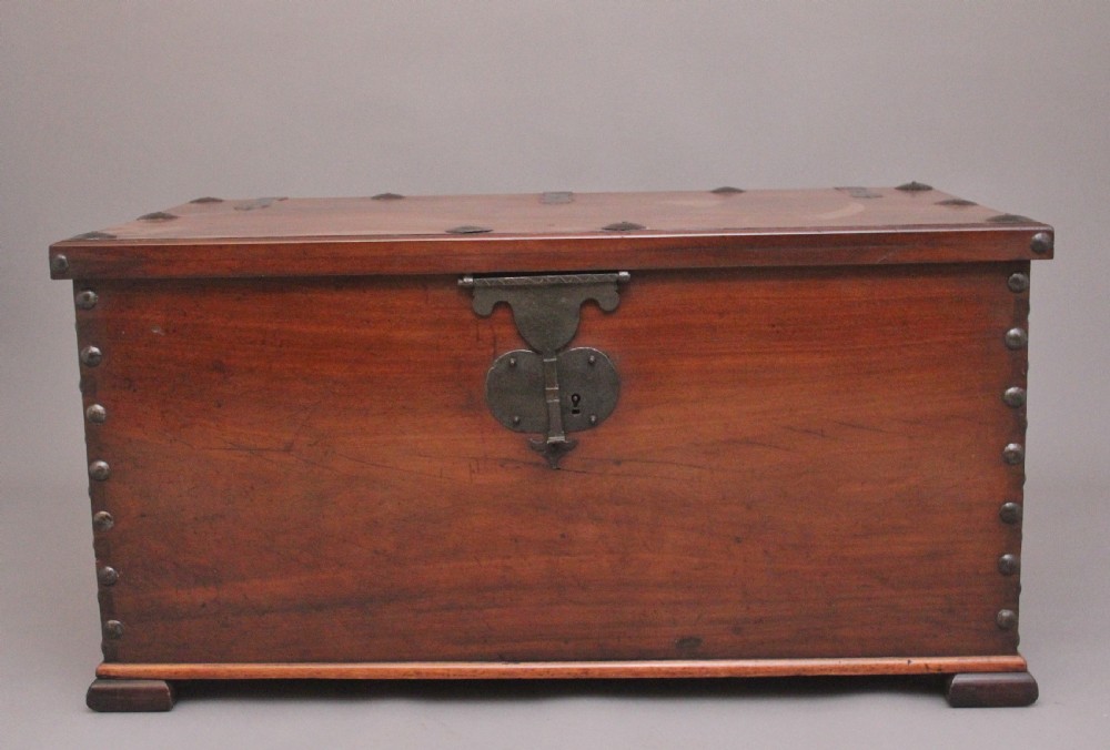 19th Century Anglo Indian mahogany blanket chest View II