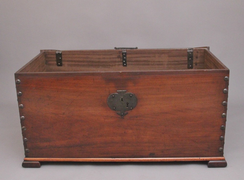 19th Century Anglo Indian mahogany blanket chest View IV