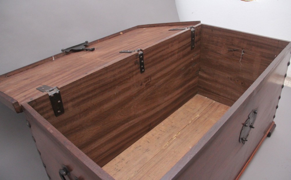 19th Century Anglo Indian mahogany blanket chest View V
