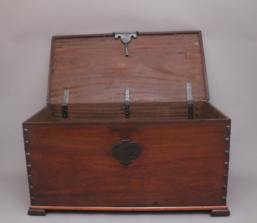 19th Century Anglo Indian mahogany blanket chest View VI