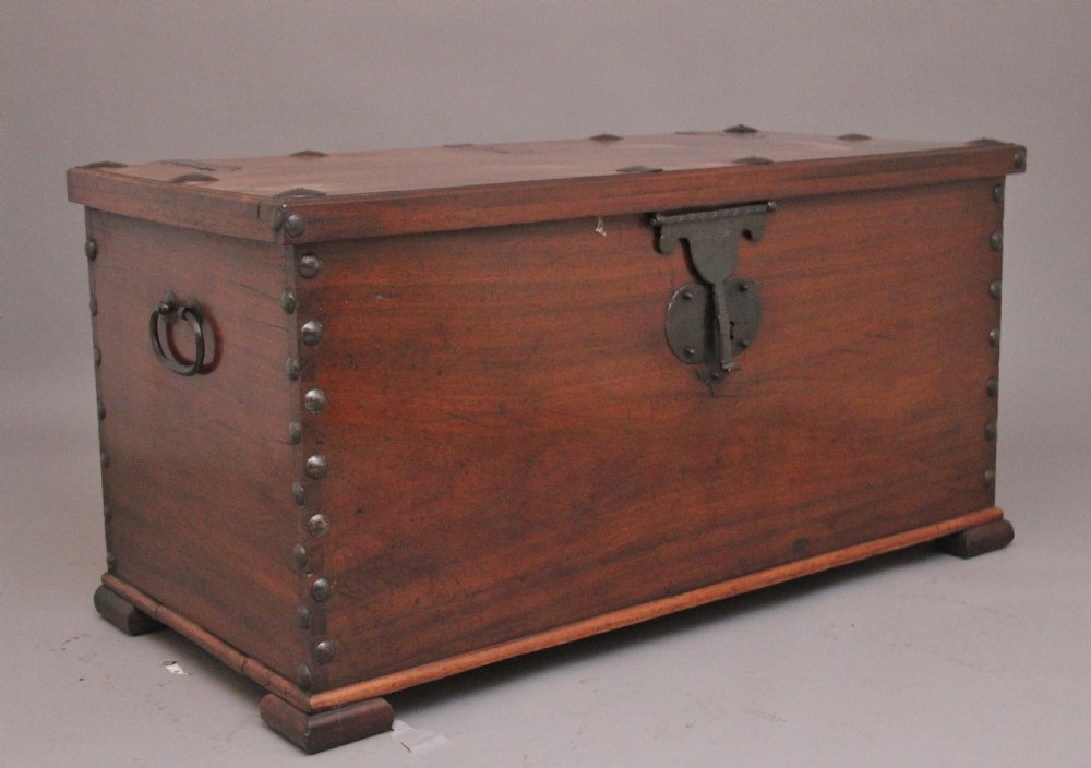 19th Century Anglo Indian mahogany blanket chest View XI