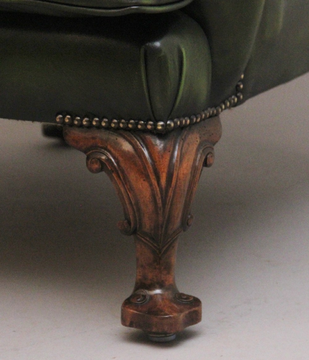 LARGE PAIR OF EARLY 20TH CENTURY WALNUT WINGBACK ARMCHAIRS View XVII