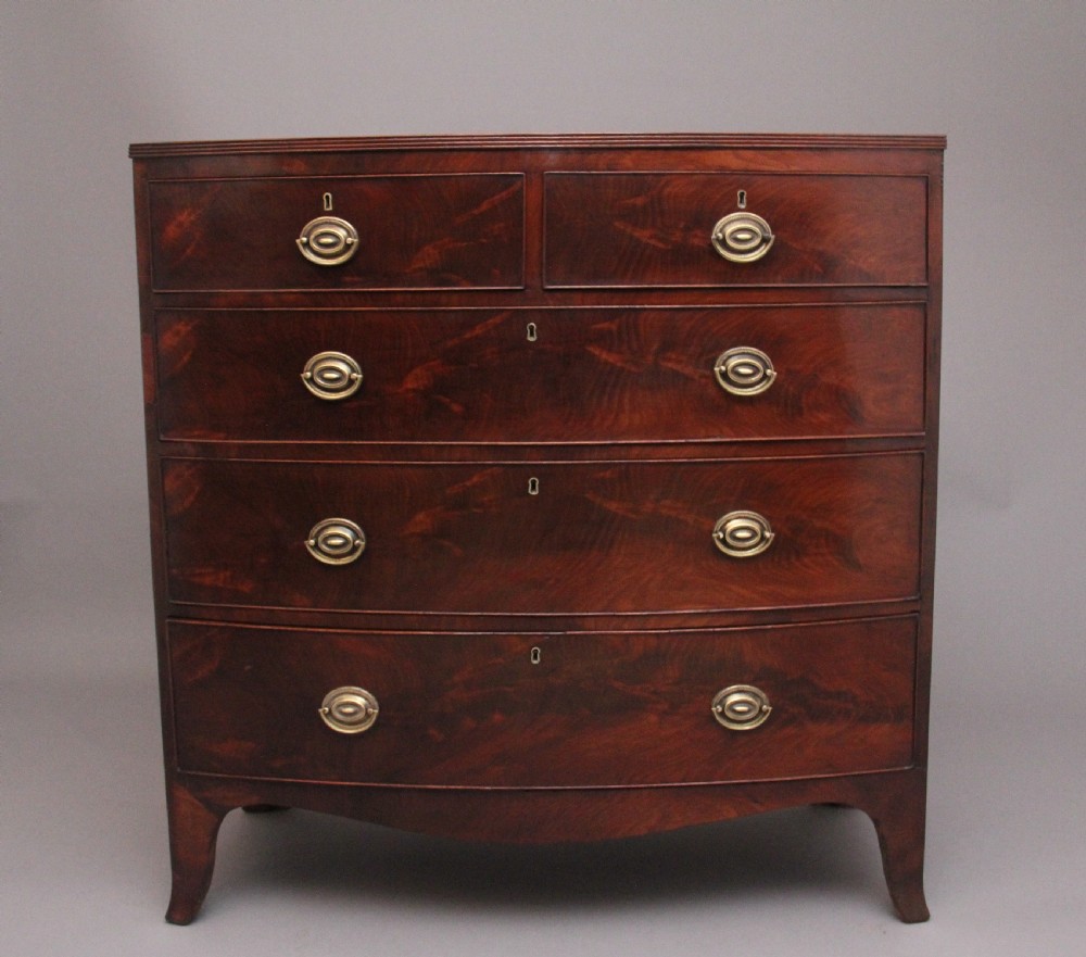 Early 19th Century mahogany bowfront chest