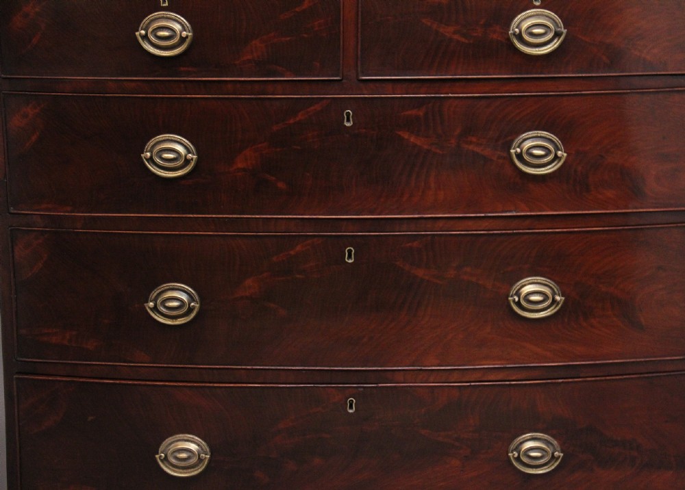 Early 19th Century mahogany bowfront chest View II