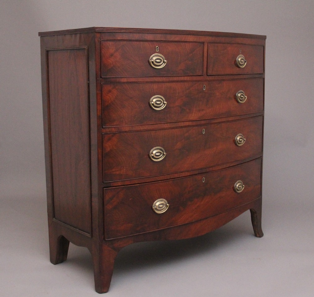 Early 19th Century mahogany bowfront chest View VI