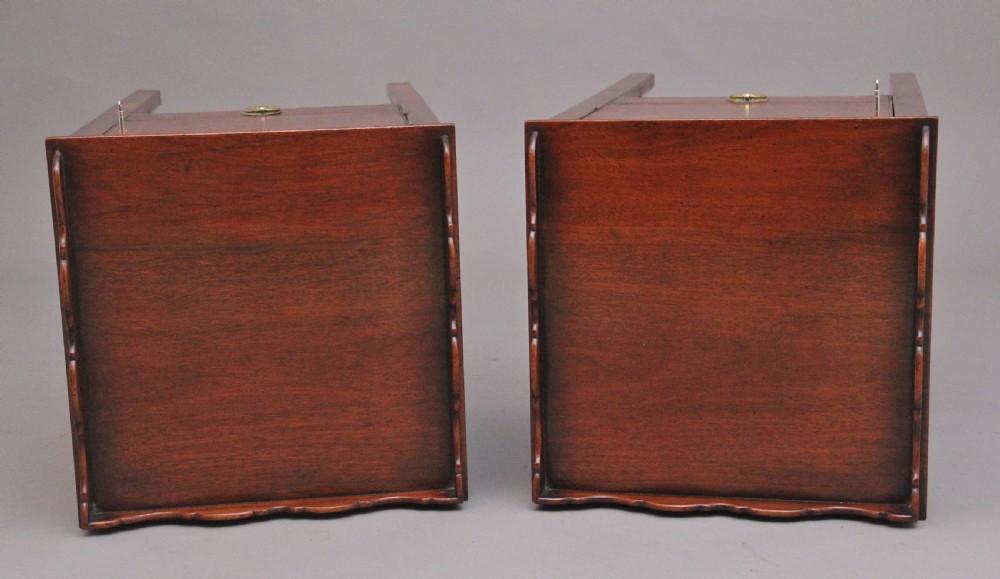 Pair early 20th Century mahogany bedside cabinets View VIII