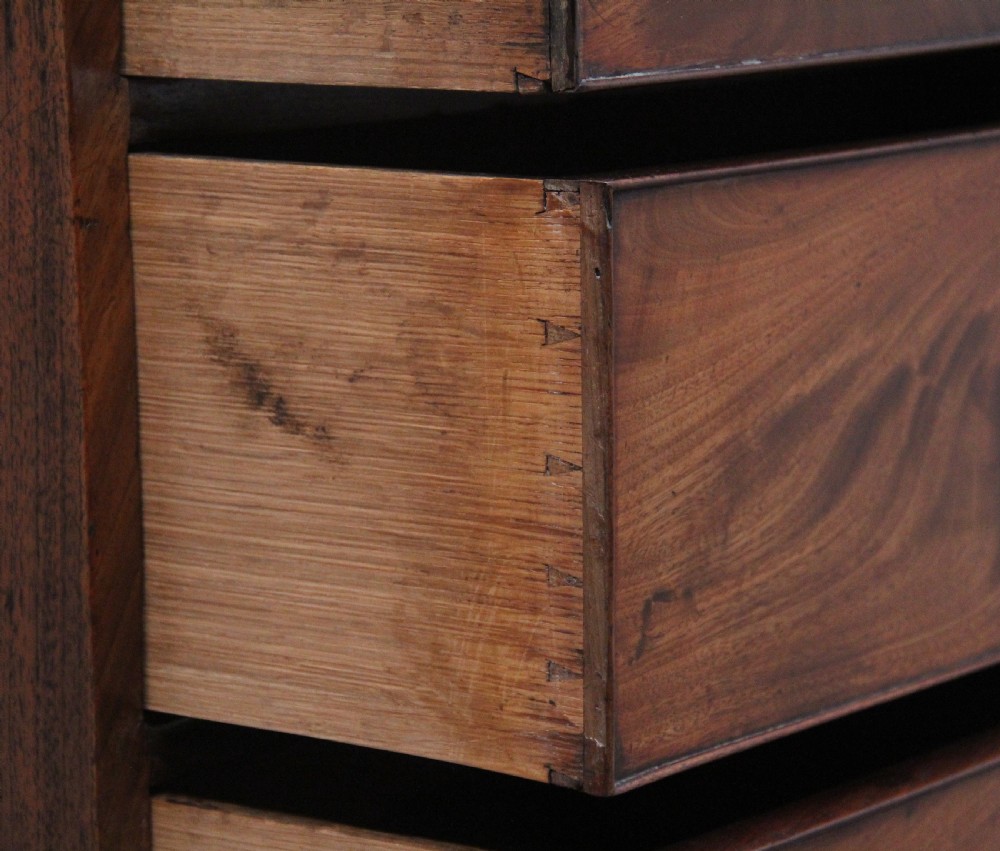 Early 19th Century flame mahogany bowfront chest of drawers View VI