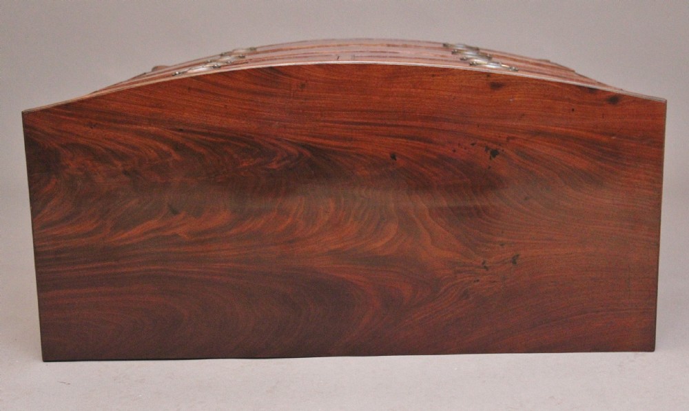 Early 19th Century flame mahogany bowfront chest of drawers View X