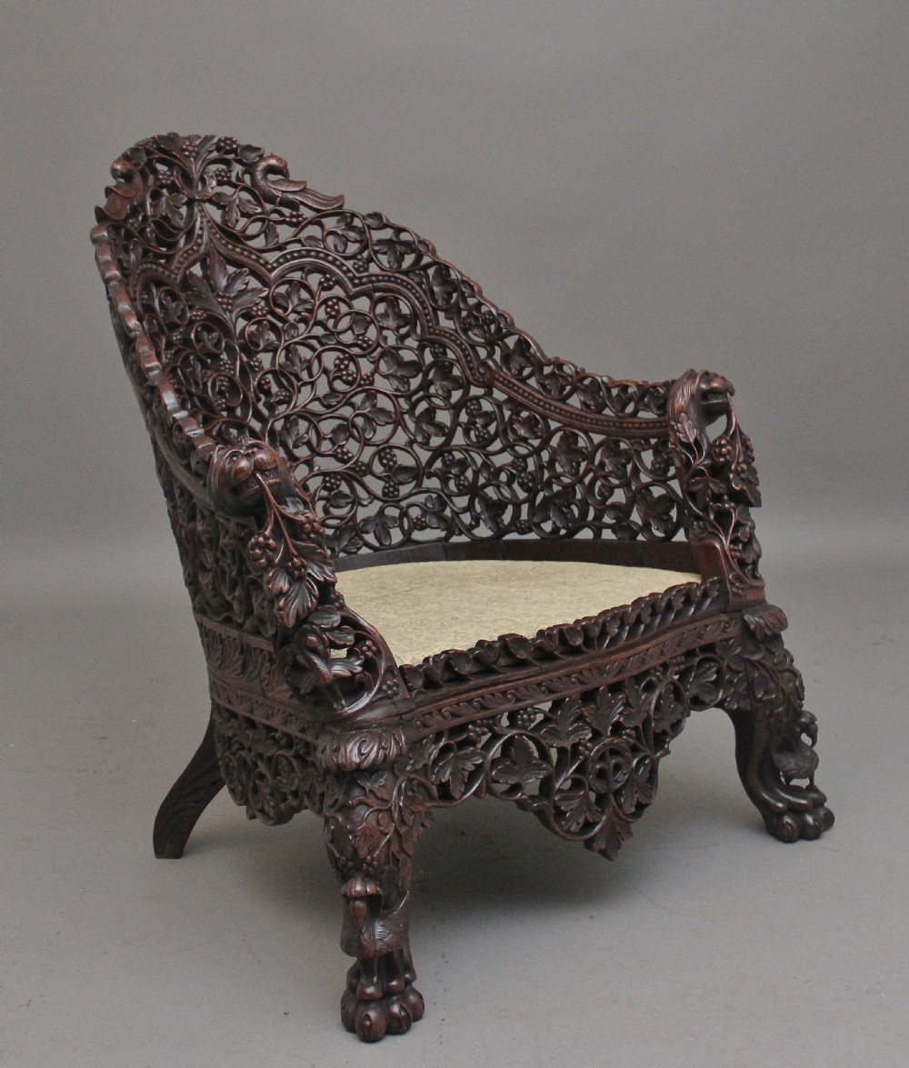 19th Century Anglo-Indian armchair View II