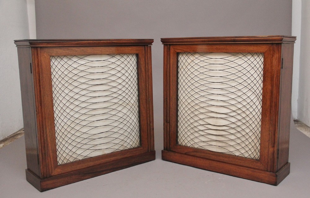 Pair early 19th Century rosewood cabinets 