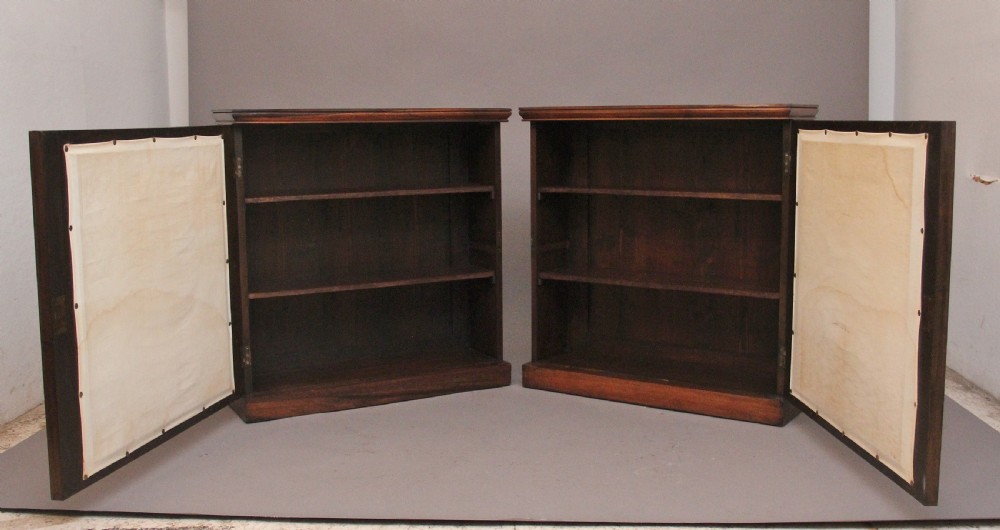 Pair early 19th Century rosewood cabinets  View V