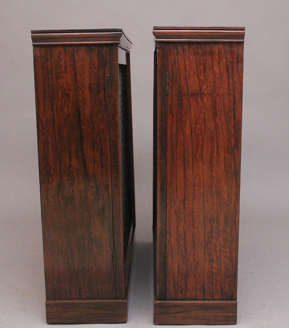 Pair early 19th Century rosewood cabinets  View X