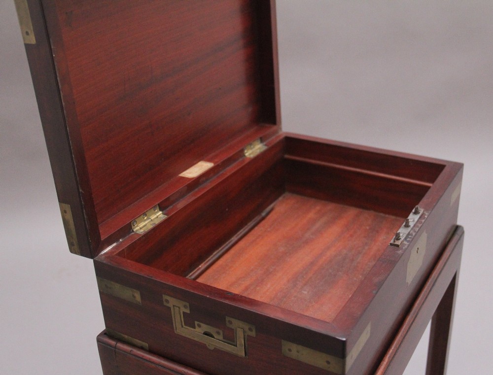 19th Century antique mahogany box on later stand View V