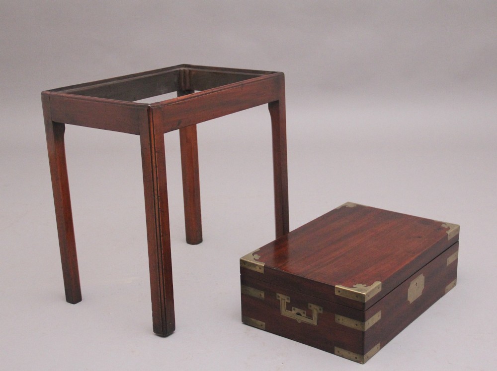 19th Century antique mahogany box on later stand View IX