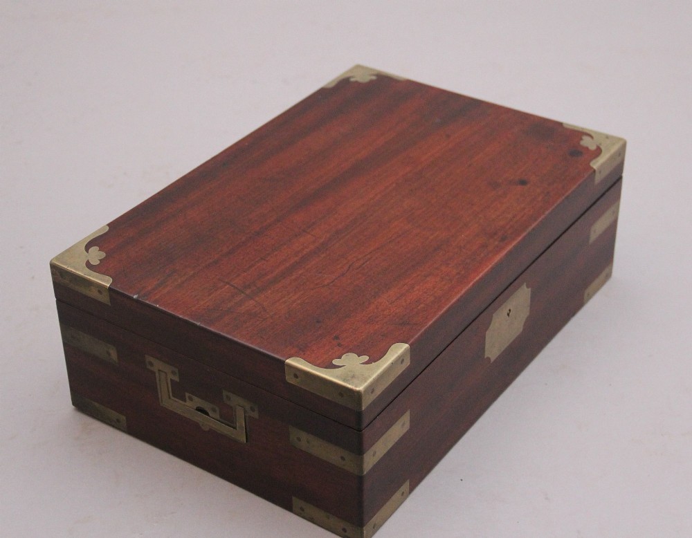 19th Century antique mahogany box on later stand View XI