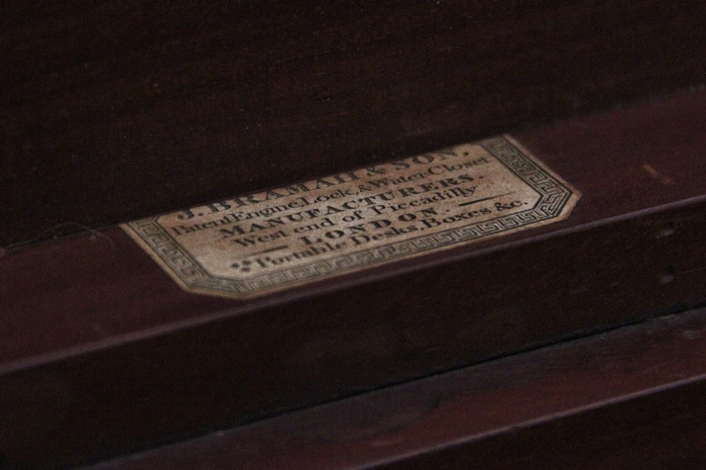 19th Century antique mahogany box on later stand View XIV