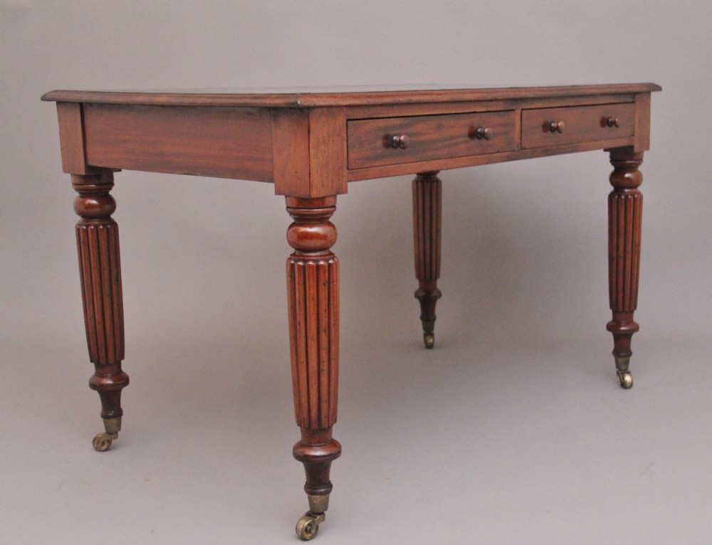 19th Century antique mahogany partners writing desk View IV