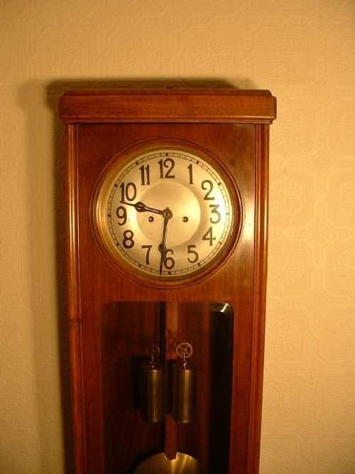 fig 1. Lenzkirch Double weight Stationmasters Clock