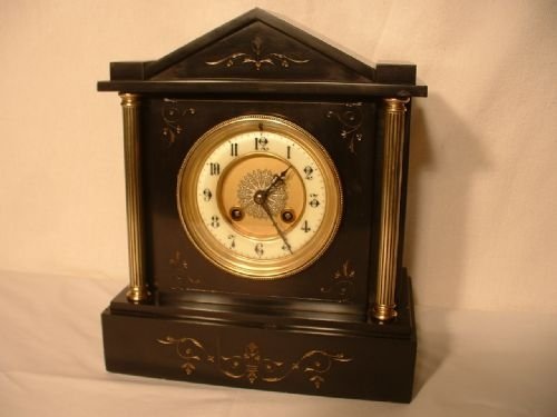 Black Slate Mantle Clock