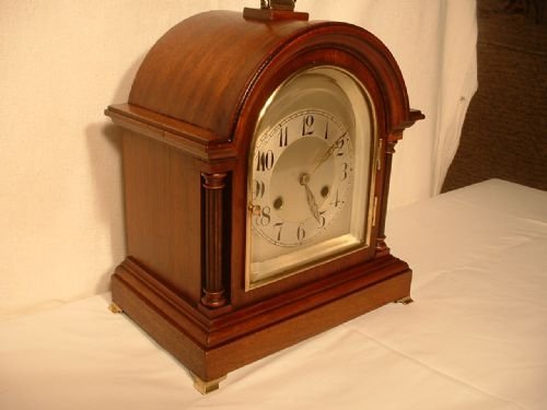 fig 1. Arched Dial, Mahogany Mantle Clock