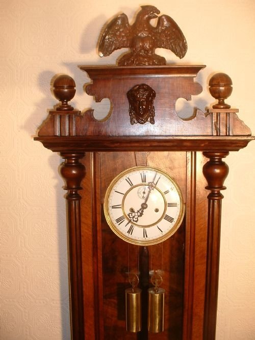 fig 1. Gustav Becker Vienna Regulator Wall Clock